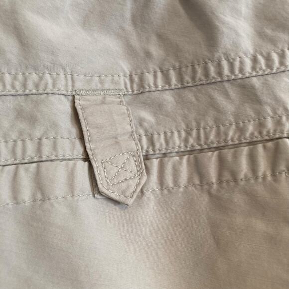 Columbia Off White Ivory Cotton Nylon Camping Utility Cargo Shorts Size 8 - Picture 13 of 15